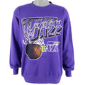 NBA (Tultex) - Utah Jazz Crew Neck Sweatshirt 1990 Large Vintage Retro Basketball