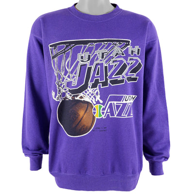 NBA (Tultex) - Utah Jazz Crew Neck Sweatshirt 1990 Large