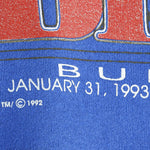 NFL (Trench) - Buffalo Bills Spell-Out Crew Neck Sweatshirt 1992 Large Vintage Retro Football