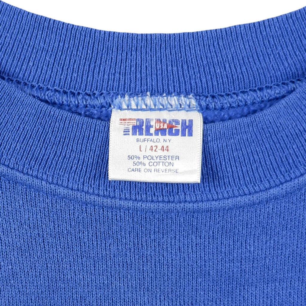 NFL (Trench) - Buffalo Bills Spell-Out Crew Neck Sweatshirt 1992 Large Vintage Retro Football