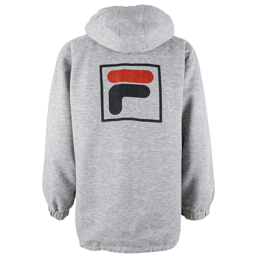 FILA - Reversible Big Spell-Out Hooded Jacket 1990s Large Vintage Retro