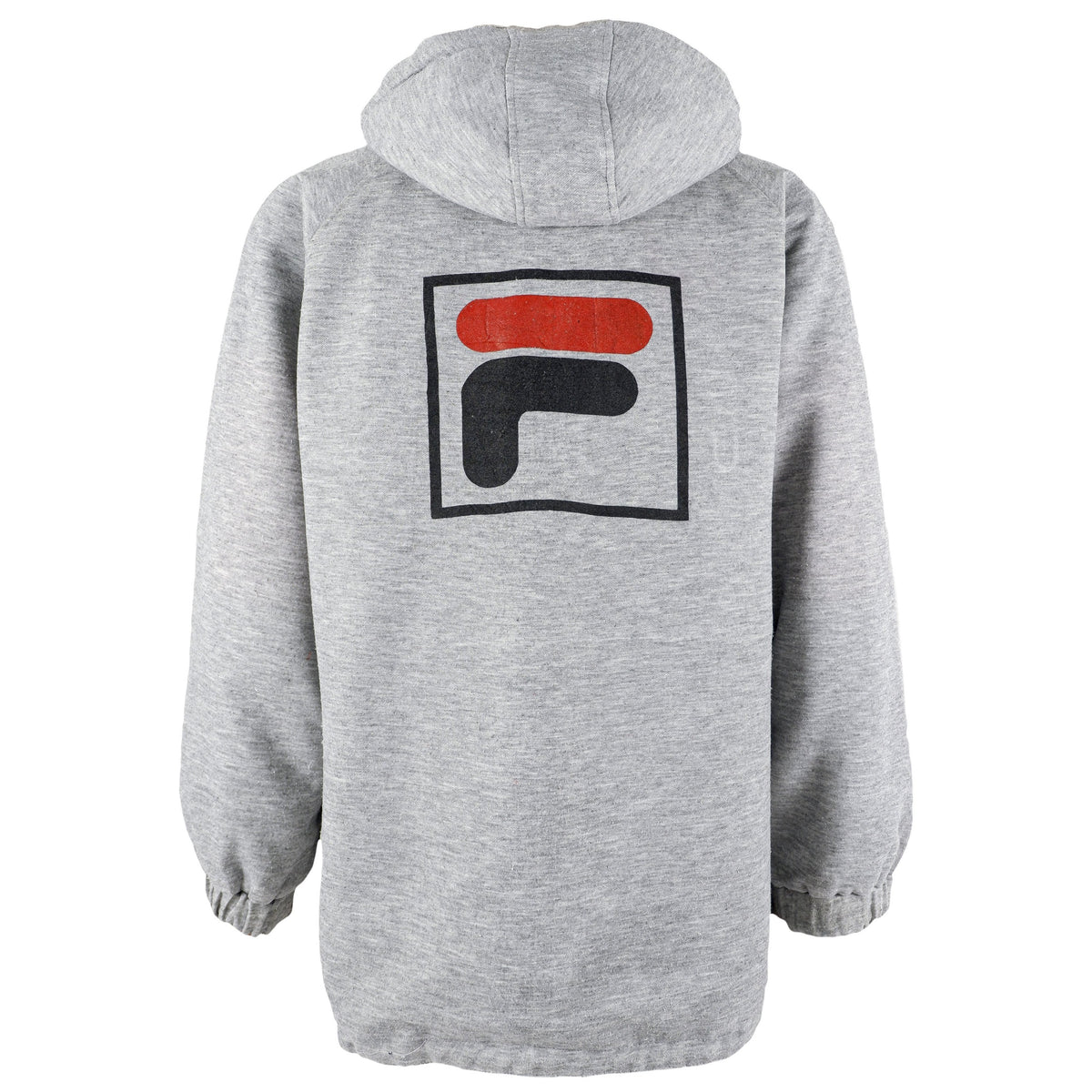 FILA - Reversible Big Spell-Out Hooded Jacket 1990s Large Vintage Retro