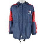 FILA - Reversible Big Spell-Out Hooded Jacket 1990s Large Vintage Retro