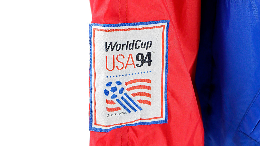 Vintage (Apex One) - Red, Blue and White World Cup USA 94 Windbreaker 1994 Large Vintage Retro