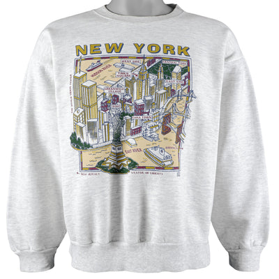 Vintage (Infini-T) - New York Crew Neck Sweatshirt 1990s Large