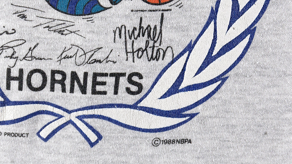 NBA (Jerzees) - Charlotte Hornets Crew Neck Sweatshirt 1988 X-Large Vintage Retro Baseketball