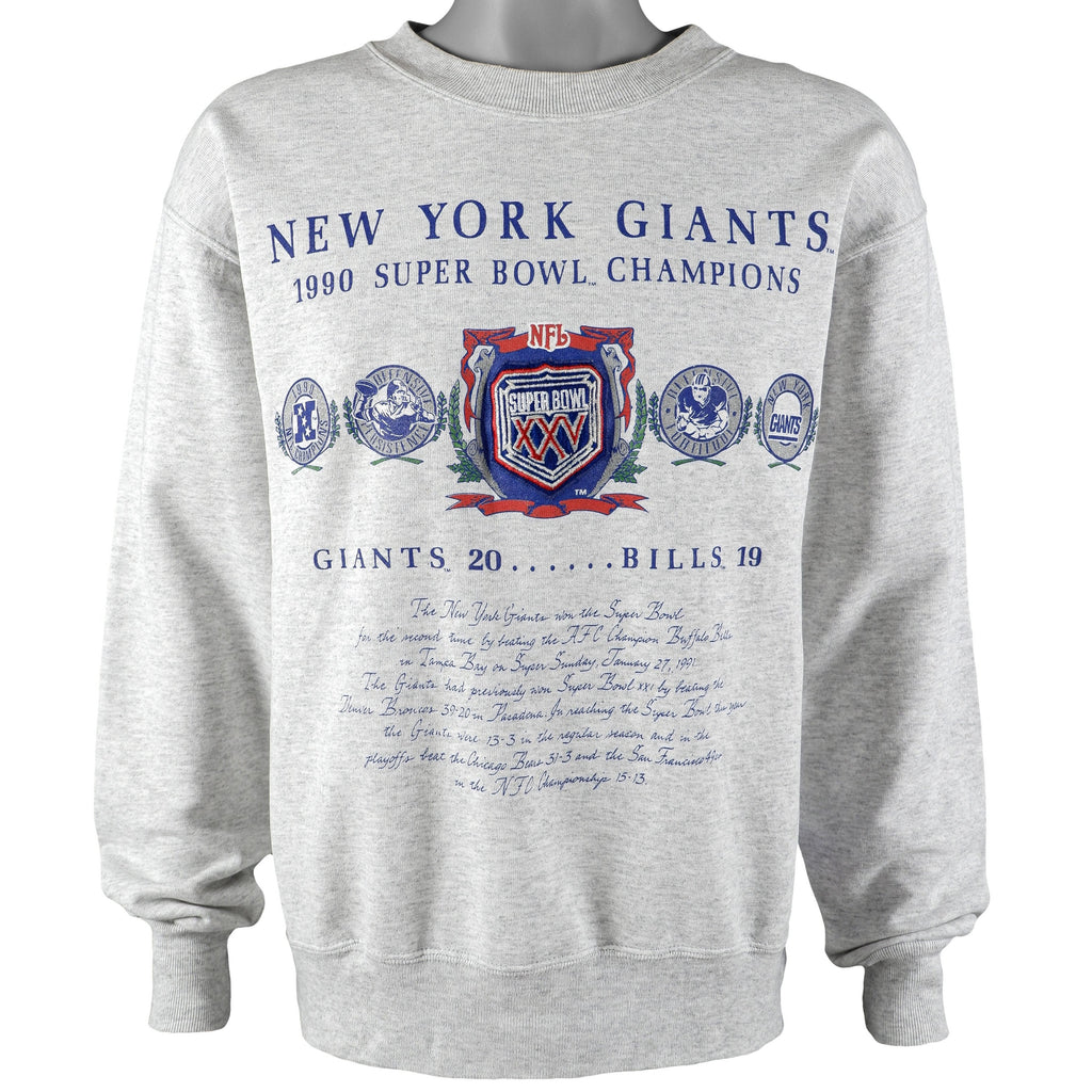 NFL (Nutmeg) - New York Giants Crew Neck Sweatshirt 1990 Large Vintage Retro Football