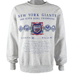NFL (Nutmeg) - New York Giants Crew Neck Sweatshirt 1990 Large Vintage Retro Football