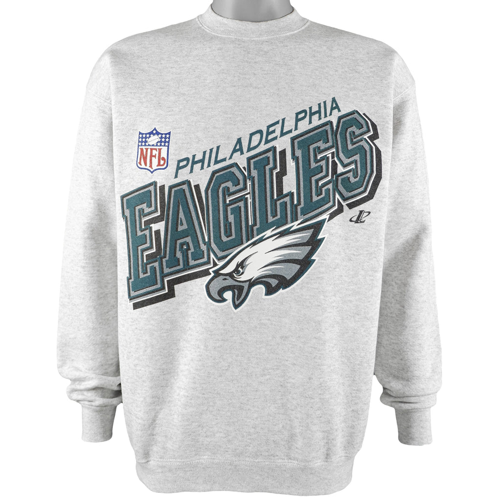 NFL (Logo Athletic) - Philadelphia Eagles Crew Neck Sweatshirt 1990s Medium Vintage Retro Football