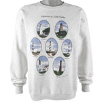 Vintage (Lee) - Lighthouses of North Carolina Crew Neck Sweatshirt 1990s Large Vintage Retro