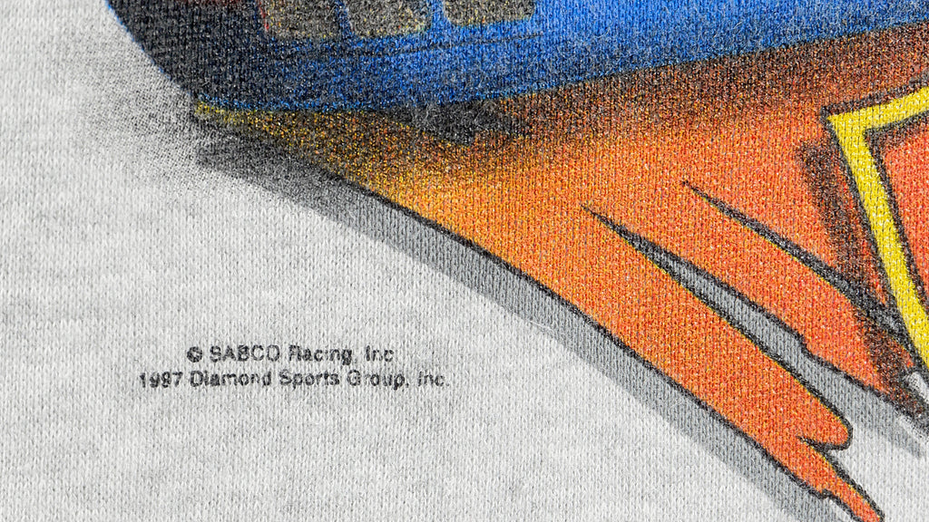 NASCAR (Hanes) - Joe Nemecheck#42, Bell South Car Crew Neck Sweatshirt 1997 Large Vintage Retro 