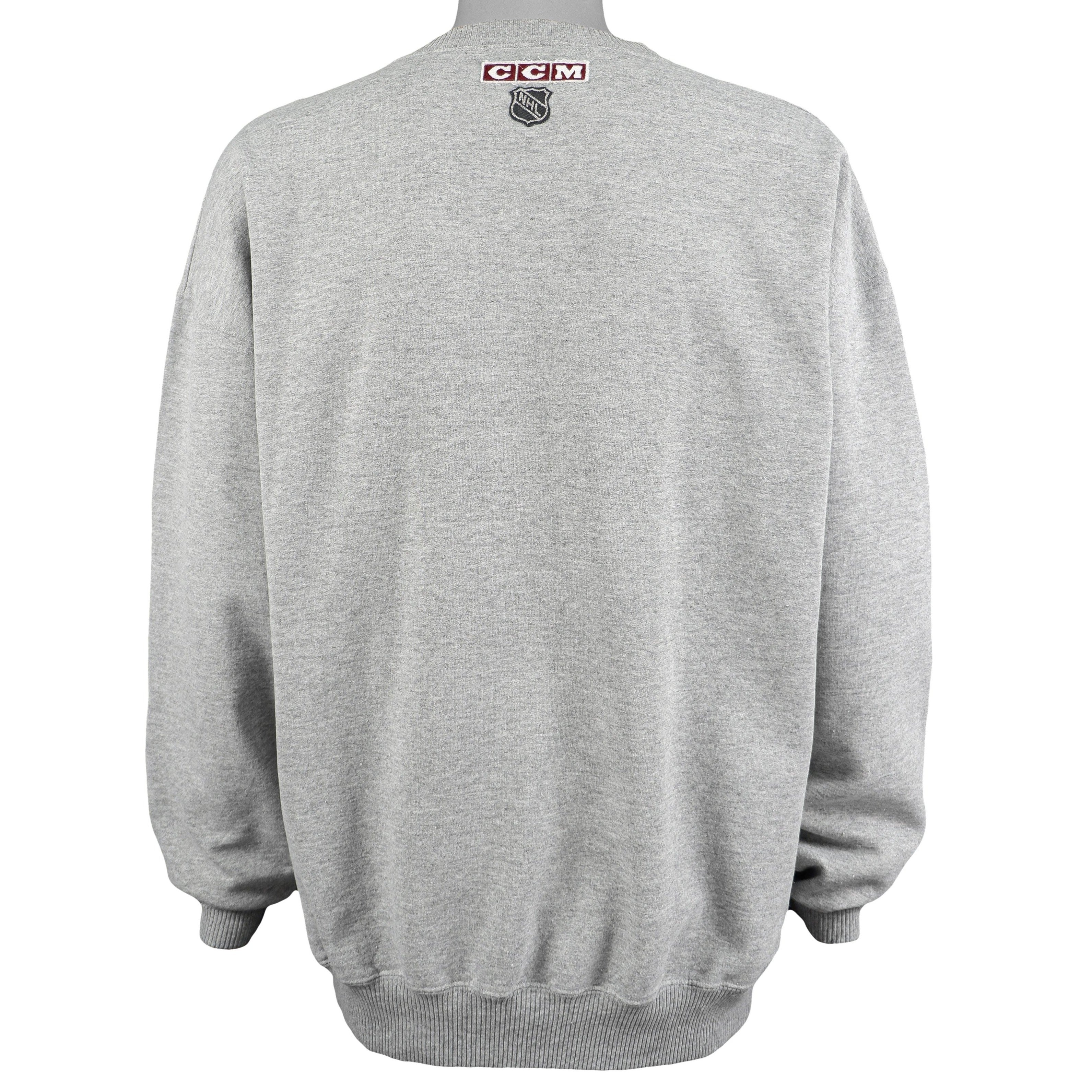 NHL (CCM) - Colorado Avalanche Spell-Out Sweatshirt 1990s X-Large Vintage Retro Hockey