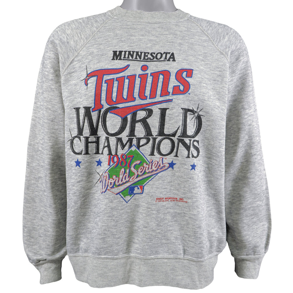 MLB - Minnesota Twins Crew Neck Sweatshirt 1987 Large Vintage Retro Baseball
