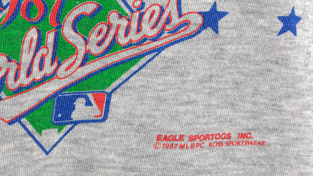 MLB - Minnesota Twins Crew Neck Sweatshirt 1987 Large Vintage Retro Baseball