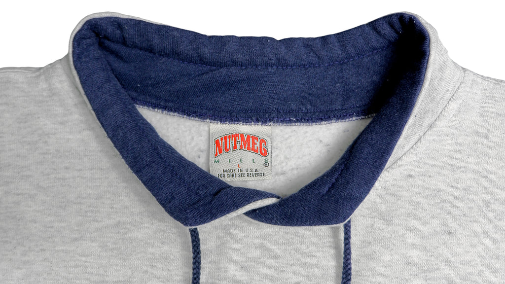 NFL (Nutmeg) - Michigan Wolverines Spell-Out Sweatshirt 1990s Large Vintage Retro Football
