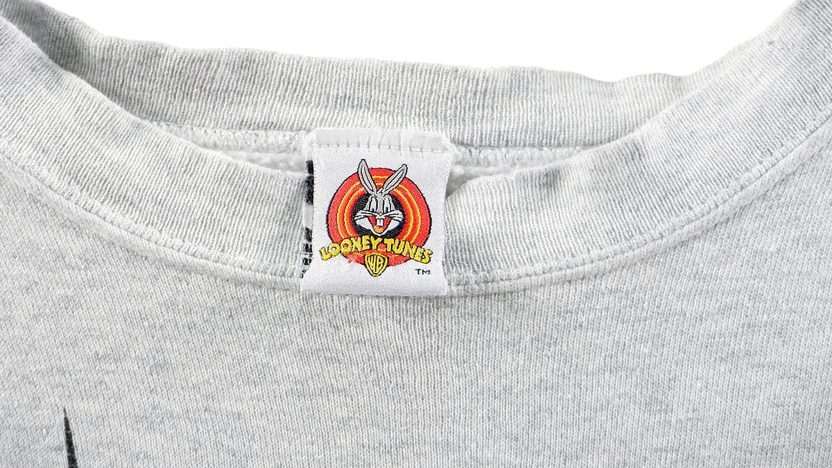 Looney Tunes - Grey Tweety Crew Neck Sweatshirt 1997 Large Vintage Retro