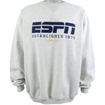 Vintage - Grey ESPN Collection Crew Neck Sweatshirt 1990s X-Large Vintage Retro