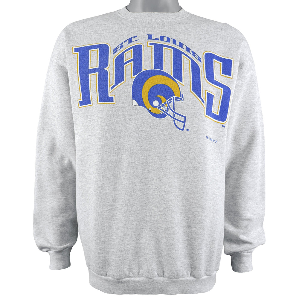 NFL (Logo 7) - St. Louis Rams Crew Neck Sweatshirt 1996 Large Vintage Retro Football