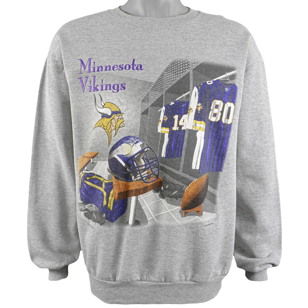 NFL (CSA) - Minnesota Vikings Crew Neck Sweatshirt 1995 Medium Vintage Retro Football