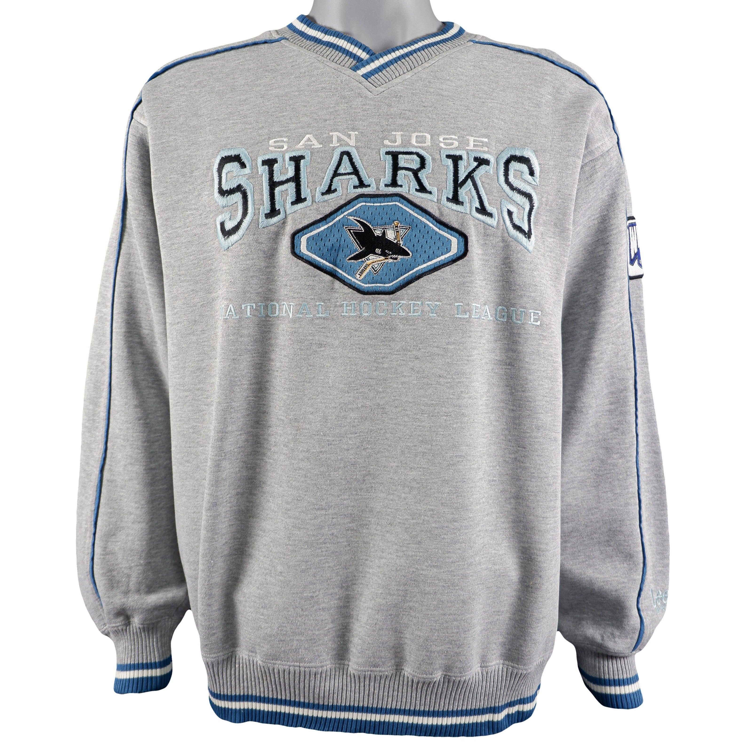 Vintage NHL (Nutmeg) - San Jose Sharks Crew Neck Sweatshirt 1992 XX-Large