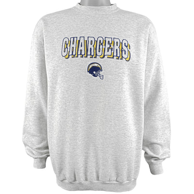 NFL (Logo 7) - San Diego Chargers Crew Neck Sweatshirt 1990s Large