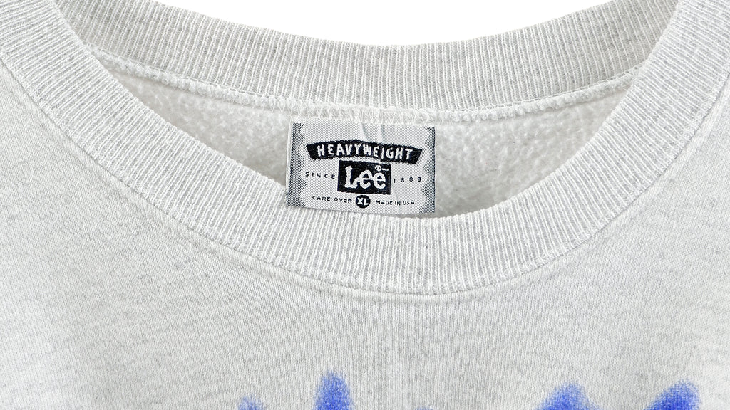 Lee - Budweiser Spell-Out Crew Neck Sweatshirt 1990s Large Vintage Retro