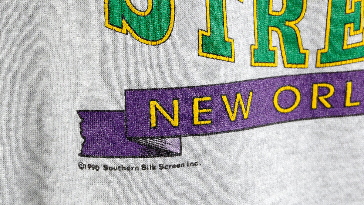 Vintage - Bourbon Street, New Orleans Crew Neck Sweatshirt 1990 X-Large Vintage Retro