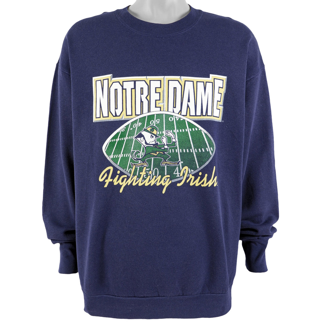 NCAA (Olympus) - Notre Dame Fighting Irish Crew Neck Sweatshirt 1990s X-Large Vintage Retro Football College