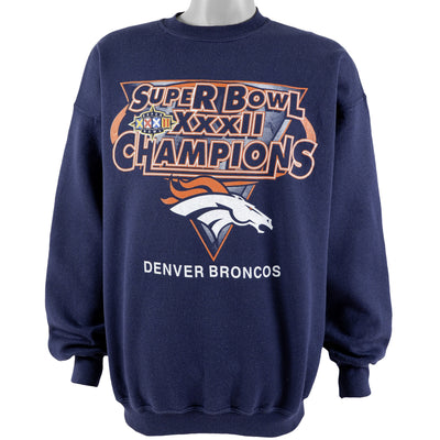 NFL (Tultex) - Denver Broncos, Super Bowl XXXII Champions Crew Neck Sweatshirt 1999 X-Large