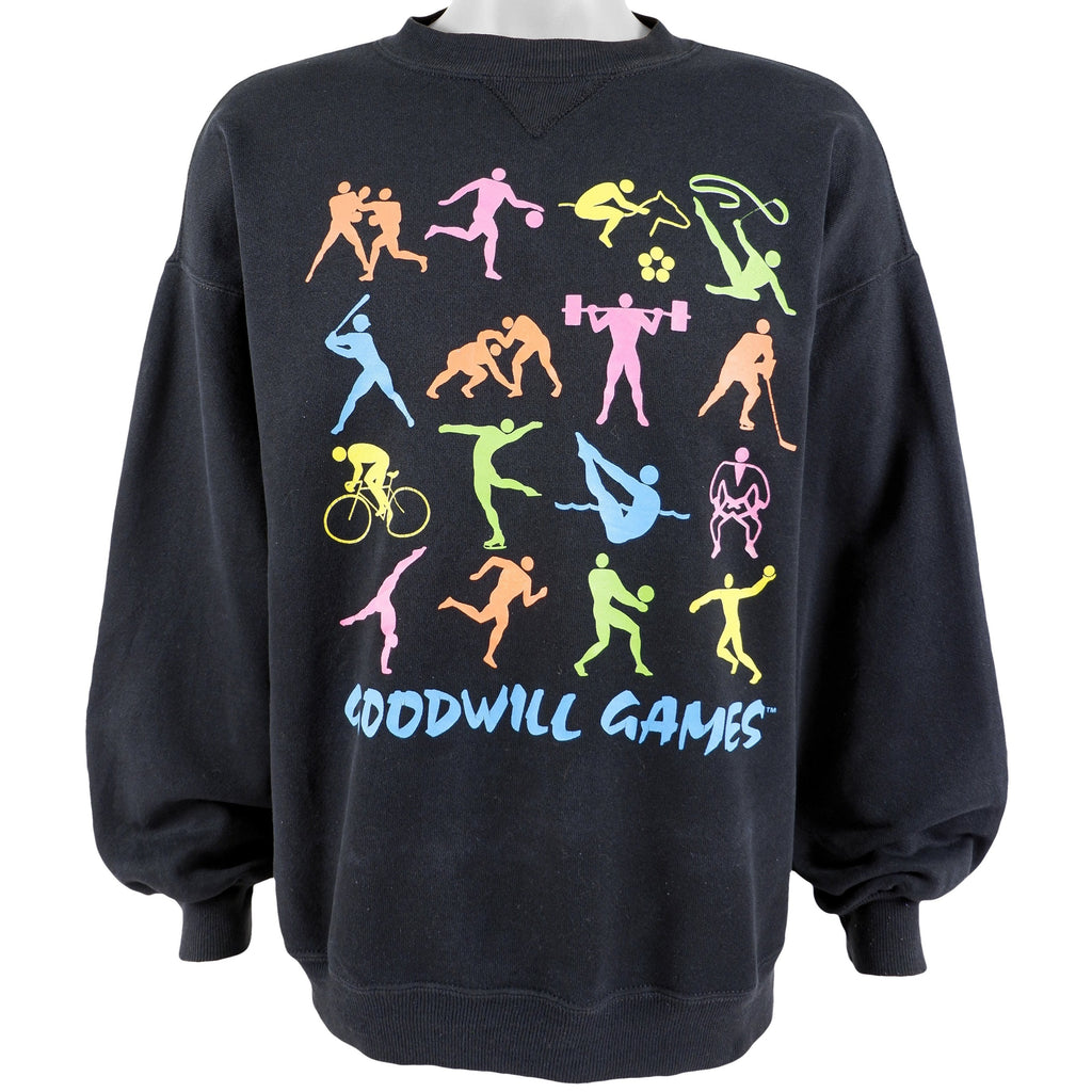 Vintage (Ultra Sweats) - Goodwill Games Spell-Out Crew Neck Sweatshirt 1990 X-Large Vintage Retro