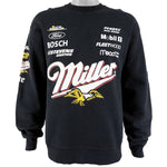 NASCAR - Miller Lite Spell-Out Crew Neck Sweatshirt 1990s Large Vintage Retro