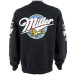 NASCAR - Miller Lite Spell-Out Crew Neck Sweatshirt 1990s Large Vintage Retro