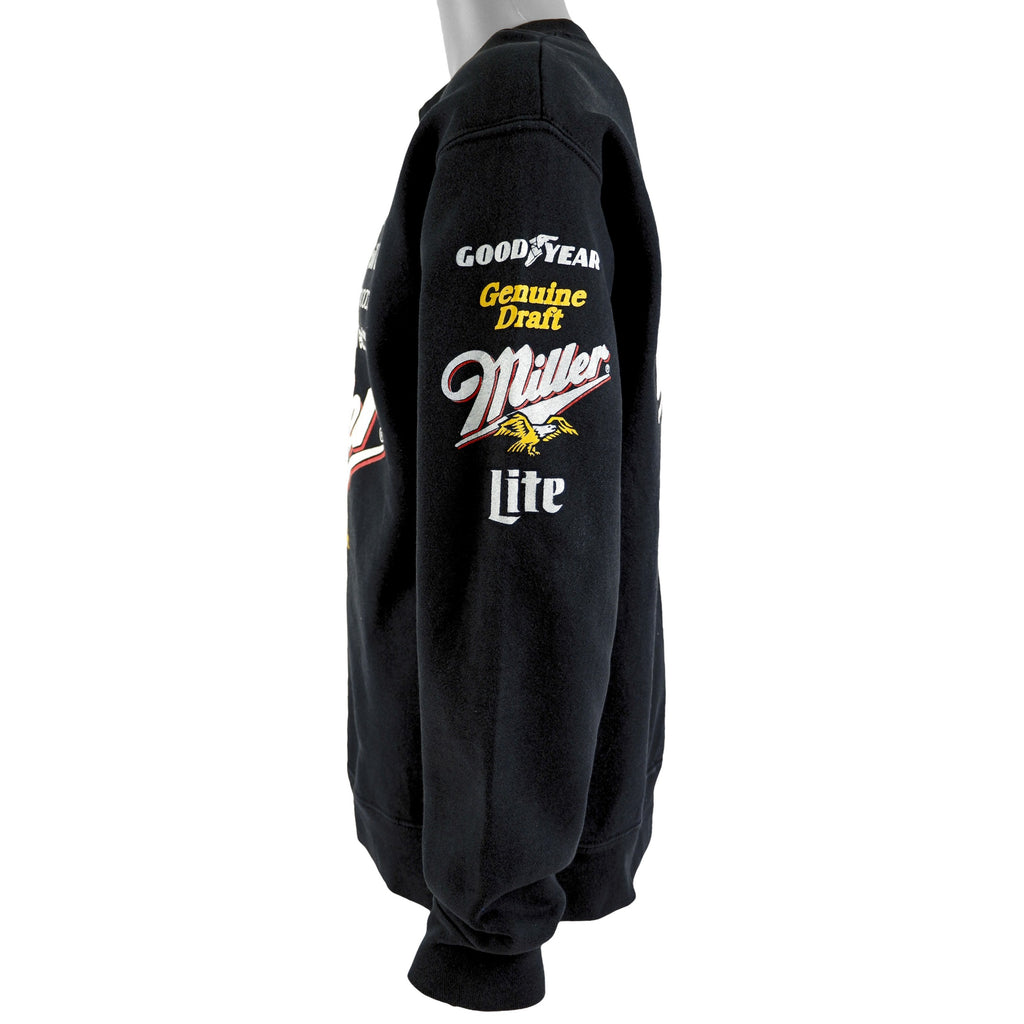 NASCAR - Miller Lite Spell-Out Crew Neck Sweatshirt 1990s Large Vintage Retro