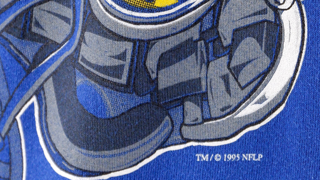 NFL (Locker Line) - St. Louis Rams Crew Neck Sweatshirt 1995 Large Vintage Retro Football
