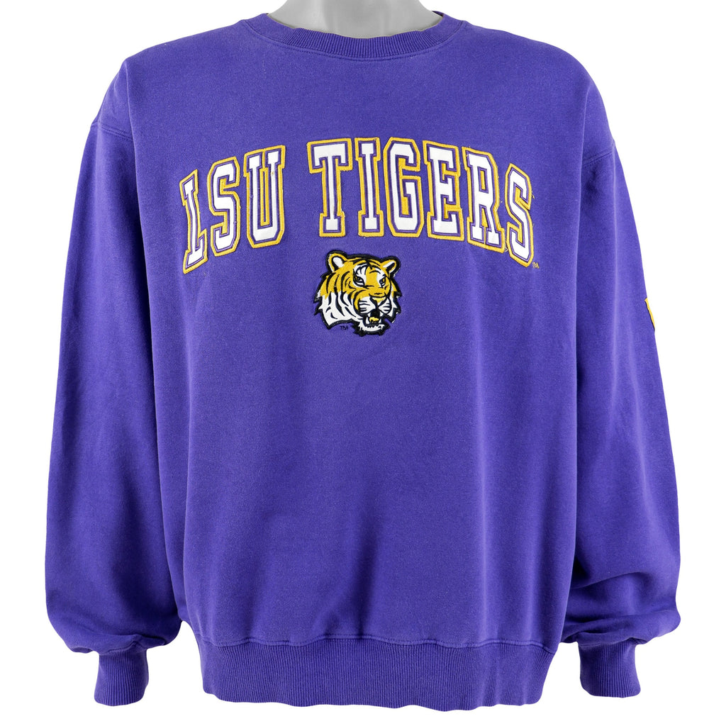 NCAA (Colosseum) - LSU Tigers Crew Neck Sweatshirt 1990s Large Vintage Retro Football College