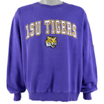 NCAA (Colosseum) - LSU Tigers Crew Neck Sweatshirt 1990s Large Vintage Retro Football College