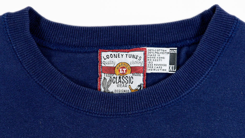 Looney Tunes - Merrie Melodies Crew Neck Sweatshirt 1990s X-Large Vintage Retro