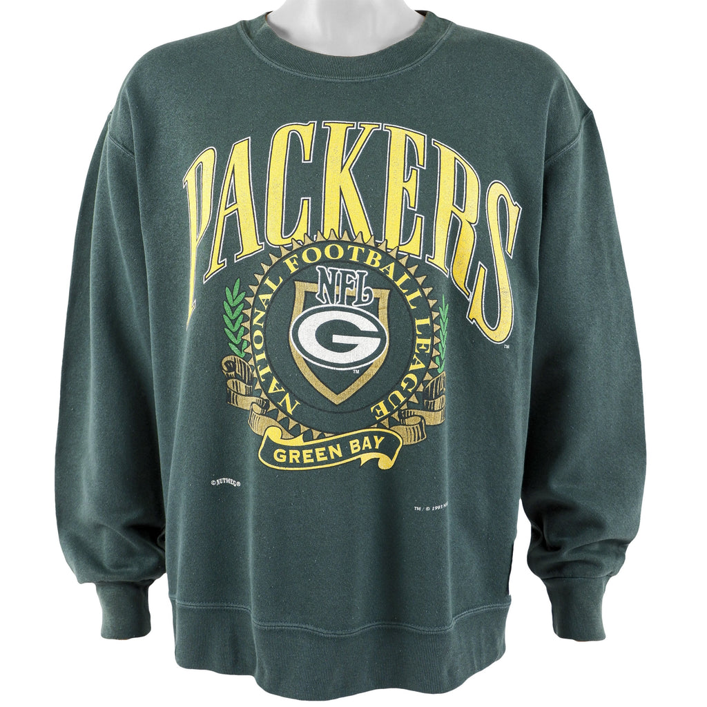 NFL (Nutmeg) - Green Bay Packers Spell-Out Sweatshirt 1993 Large Vintage Retro Football