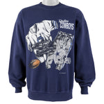 NFL (Home Team) - Dallas Cowboys Spell-Out Sweatshirt 1993 Large Vintage Retro Football