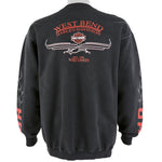 Harley Davidson - Black Spell-Out Sweatshirt 1990s Medium Vintage Retro
