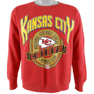 NFL (Nutmeg) - Kansas City Chiefs Crew Neck Sweatshirt 1990s Medium