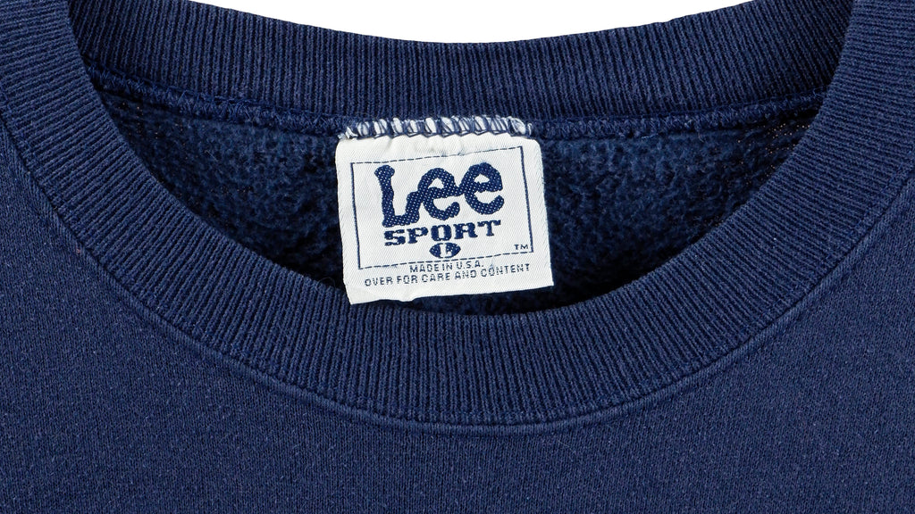 NFL (Lee) - Blue Buffalo Bills Crew Neck Sweatshirt 1990s Large Vintage Retro Football