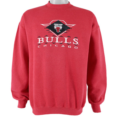 NBA (Logo 7) - Chicago Bulls Crew Neck Sweatshirt 1990s Large