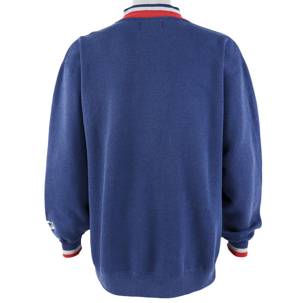 Starter - Cleveland Indians V-Neck Sweatshirt 1990s Large Vintage Retro Baseball