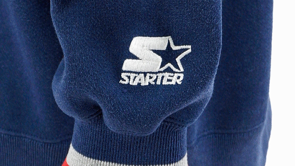 Starter - Cleveland Indians V-Neck Sweatshirt 1990s Large Vintage Retro Baseball