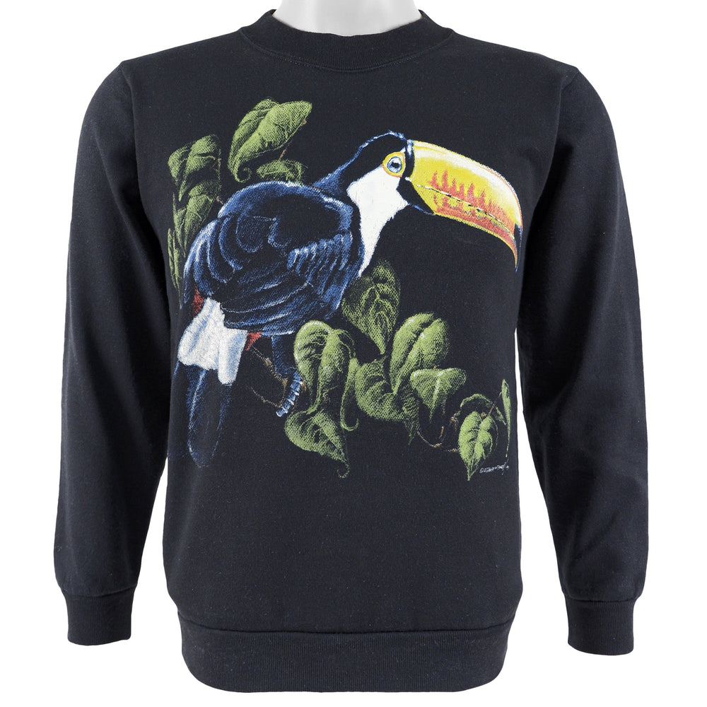 Vintage (National Wildlife Federation) - Hornbill Crew Neck Sweatshirt 1990s Small Vintage Retro
