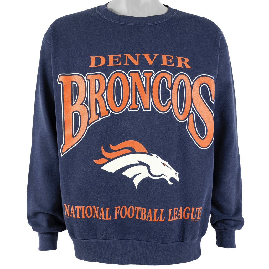 NFL (CSA) - Denver Broncos Spell-Out Sweatshirt 1999 Medium Vintage Retro Football
