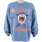 Looney Tunes (Jerzees) - Taz Spell-Out Sweatshirt 1996 X-Large