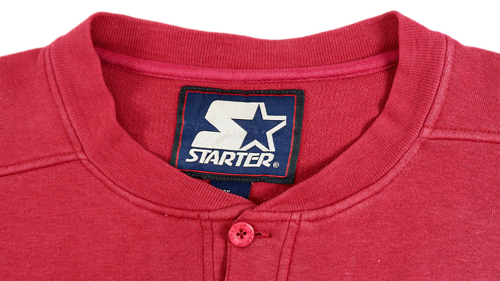 Starter - San Francisco 49ers 1/4 Button Sweatshirt 1990s X-Large Vintage Retro Football