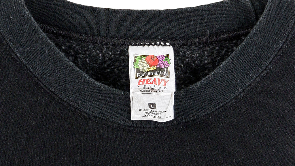 Vintage - Black BMW Spell-Out Crew Neck Sweatshirt 1990s Large Vintage Retro